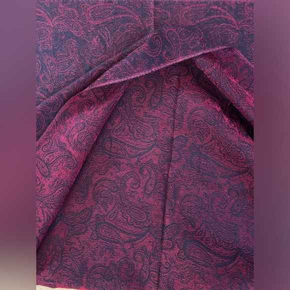 🇳🇵NEW Jacquard Paisley Maroon/Black Scarf | Fair Trade Nepal | Silk & Viscose - Picture 5 of 17